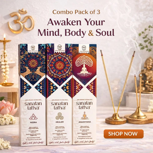 Hand Rolled Organic Incense (NAH)Combo of 3 | 100% Organic | Zero Black Smoke | Made in India