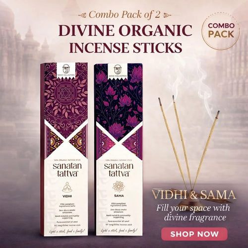 Hand Rolled Organic Incense (SV)Combo of 2 | 100% Organic | Zero Black Smoke | Made in India