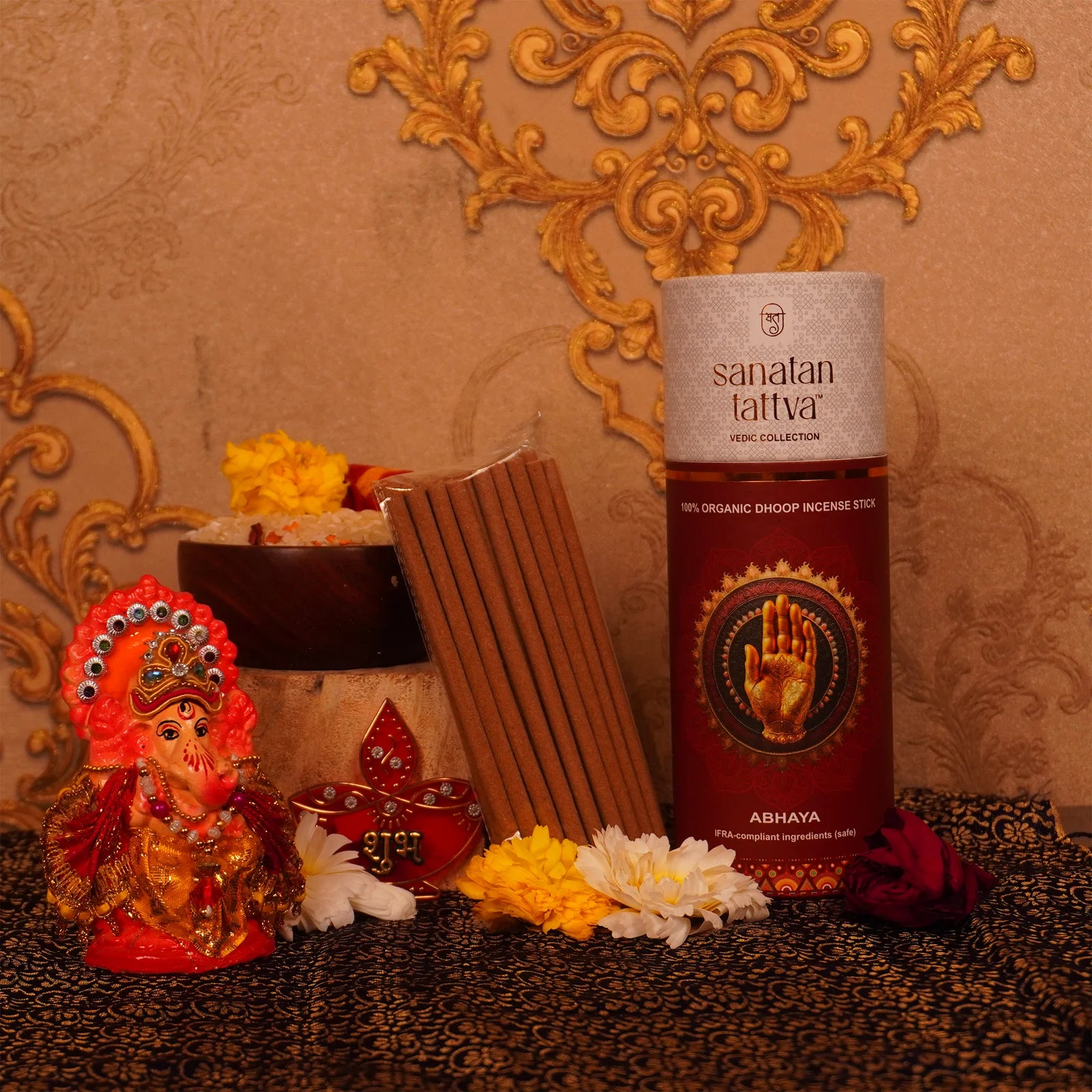 Sanatan Tattva Abhaya Dhoop Stick (100% Organic) | Fearlessness | Zero Black Smoke | Made in India