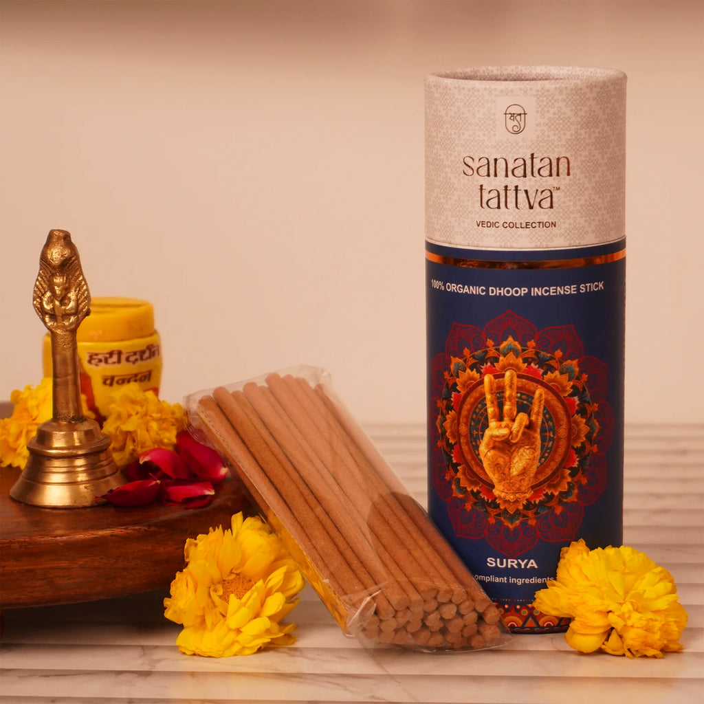 Sanatan Tattva Surya Dhoop Stick (100% Organic) | Positivity | Zero Black Smoke | Made in India