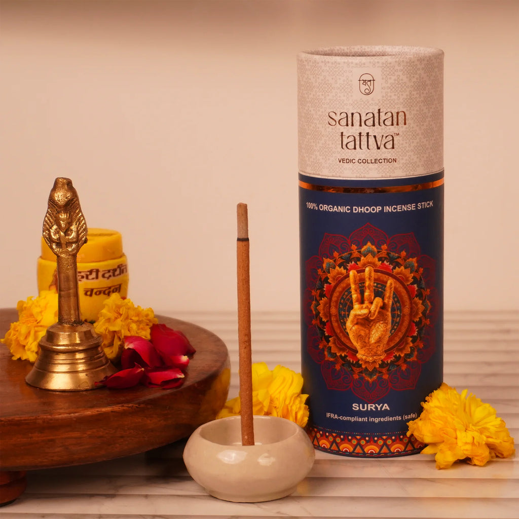 Sanatan Tattva Surya Dhoop Stick (100% Organic) | Positivity | Zero Black Smoke | Made in India