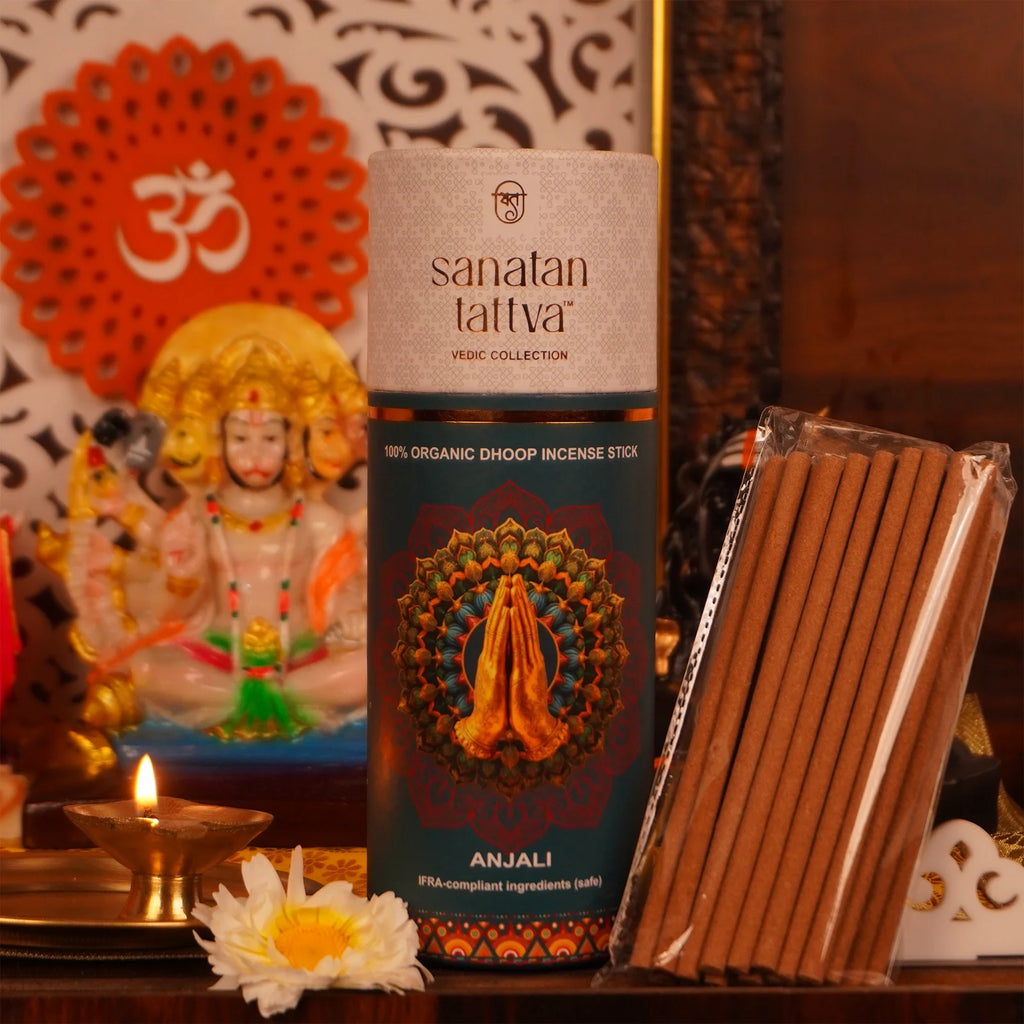 Sanatan Tattva Anjali Dhoop Stick (100% Organic) | Harmony | Zero Black Smoke | Made in India