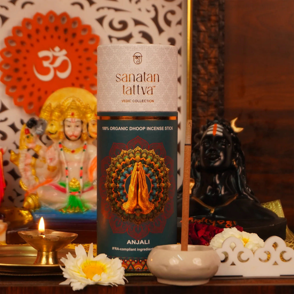 Sanatan Tattva Anjali Dhoop Stick (100% Organic) | Harmony | Zero Black Smoke | Made in India