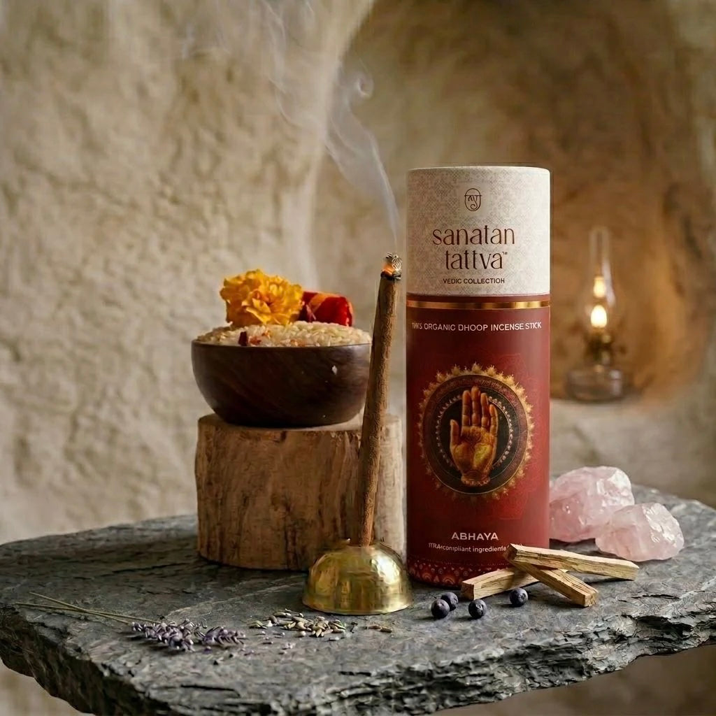 Sanatan Tattva Abhaya Dhoop Stick (100% Organic) | Fearlessness | Zero Black Smoke | Made in India