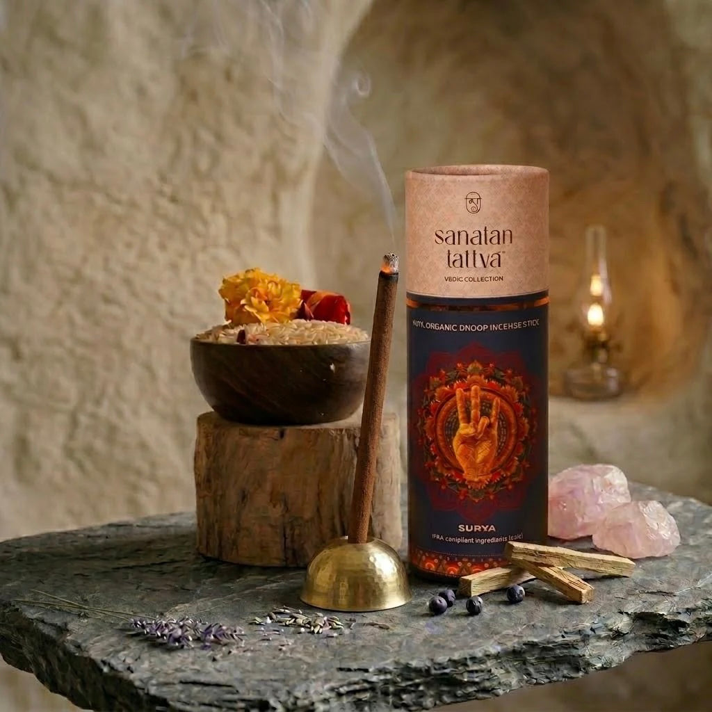 Sanatan Tattva Surya Dhoop Stick (100% Organic) | Positivity | Zero Black Smoke | Made in India