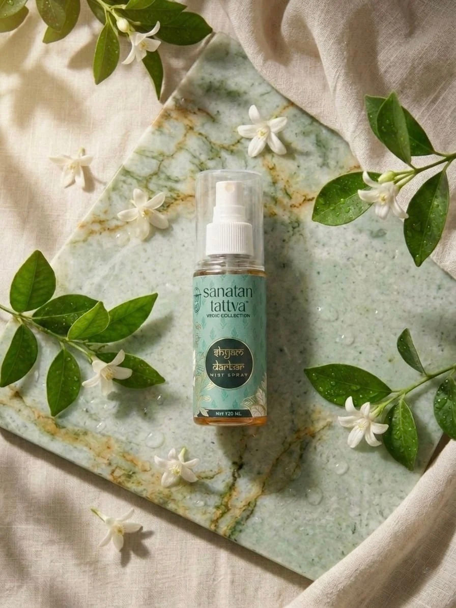 Shyam Darbar Divine Mist Spray – Vedic Fragrance for Aura Cleansing & Sacred Spaces (120 ml)