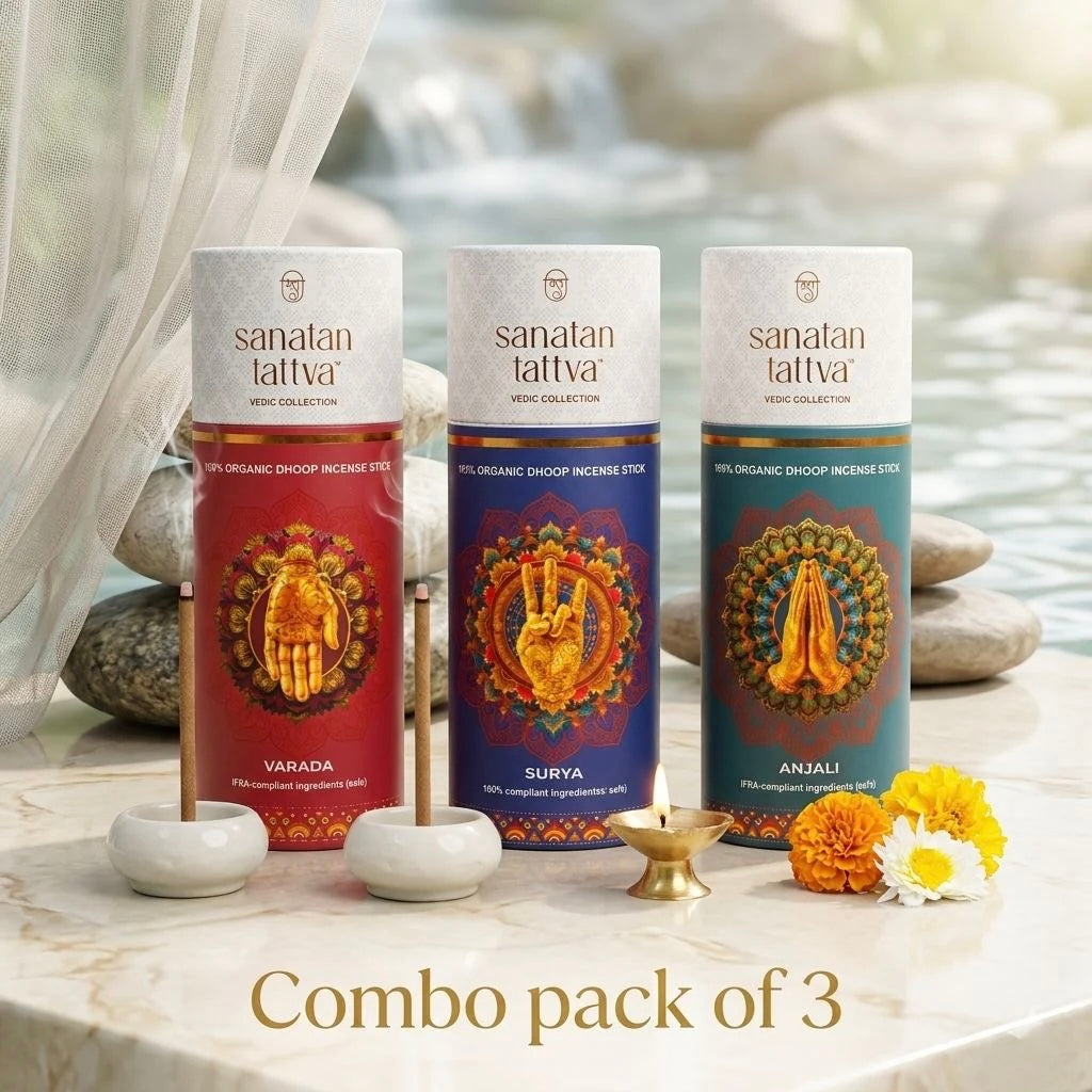 Bambooless Organic Dhoop Stick (VAS)Combo of 3 | Zero Black Smoke | Made in India