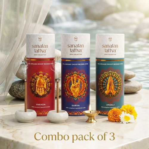Bambooless Organic Dhoop Stick (VAS)Combo of 3 | Zero Black Smoke | Made in India