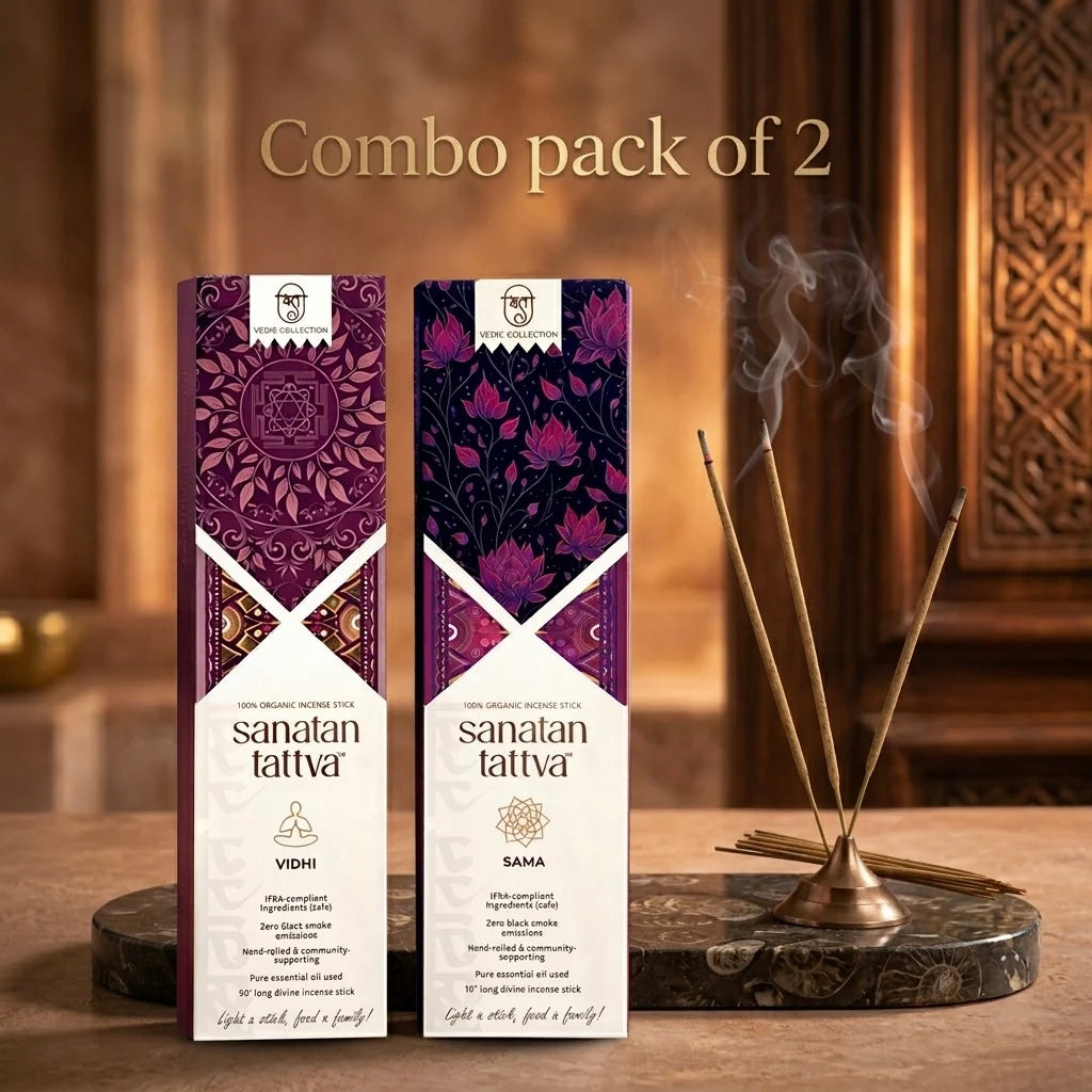 Hand Rolled Organic Incense (SV)Combo of 2 | 100% Organic | Zero Black Smoke | Made in India