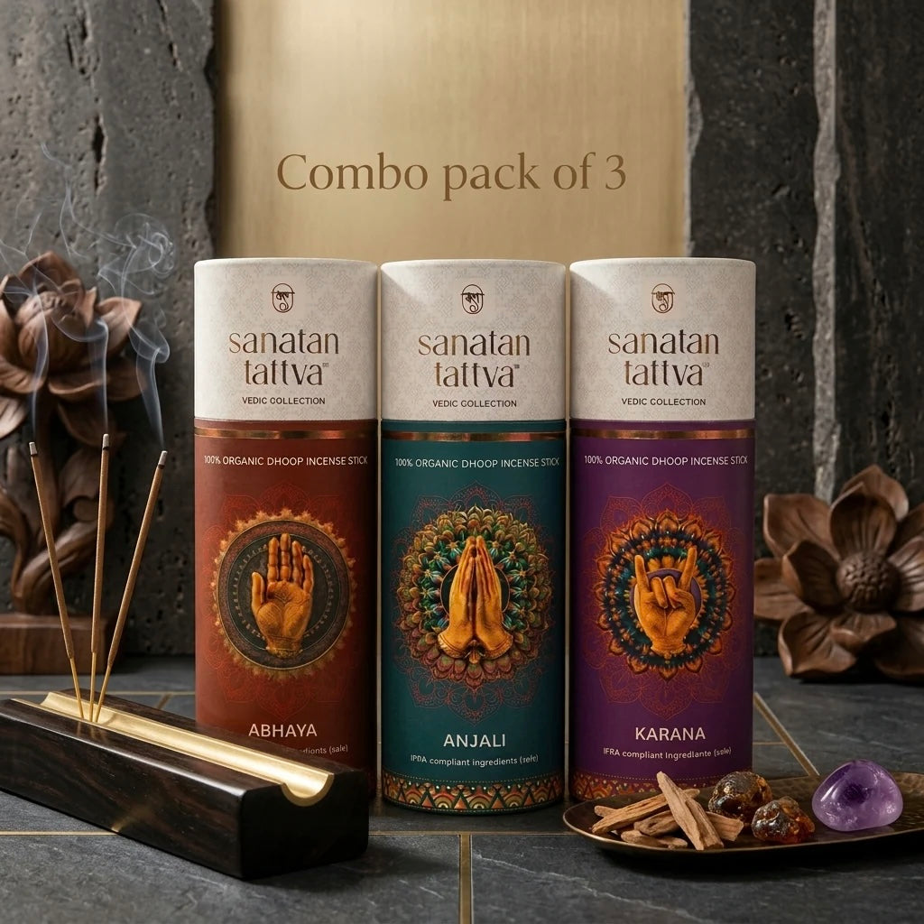 Bambooless Organic Dhoop Stick(AAK) Combo of 3 | Zero Black Smoke | Made in India