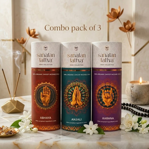 Bambooless Organic Dhoop Stick(AAK) Combo of 3 | Zero Black Smoke | Made in India