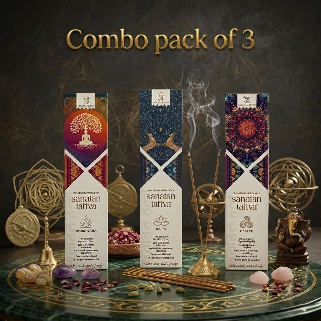 Hand Rolled Organic Incense (NAH)Combo of 3 | 100% Organic | Zero Black Smoke | Made in India