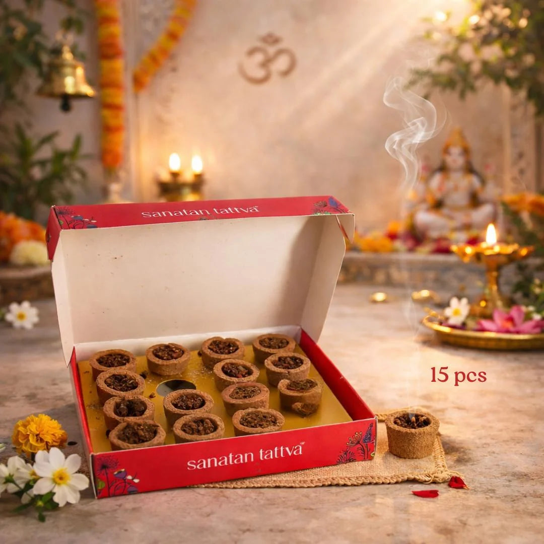 Sanatan Tattva Flower Based | Sambrani Cup | Made in India | Zero Charcoal