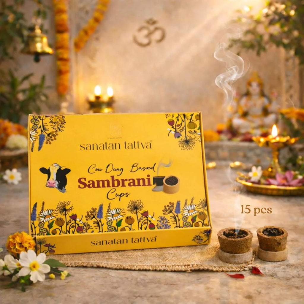 Cow Dung & Flower Powder Based | Sambrani Cup | Made in India | Zero Charcoal
