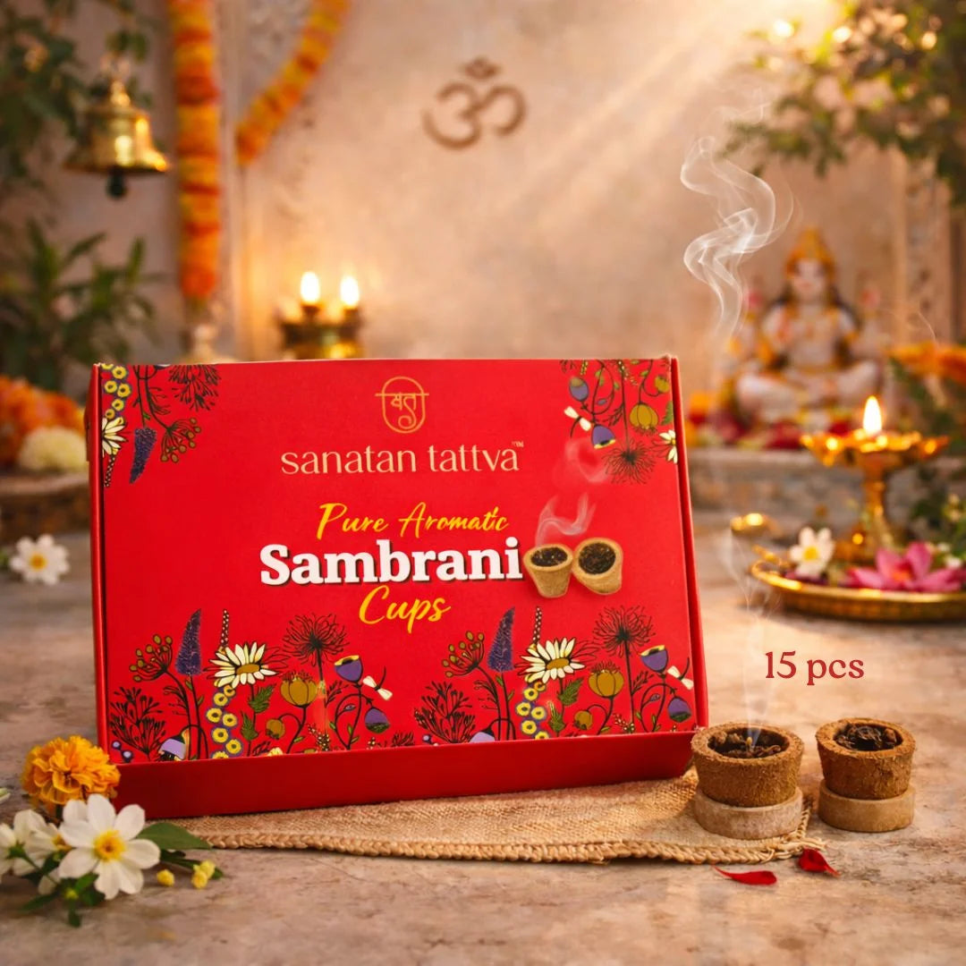 Sanatan Tattva Flower Based | Sambrani Cup | Made in India | Zero Charcoal