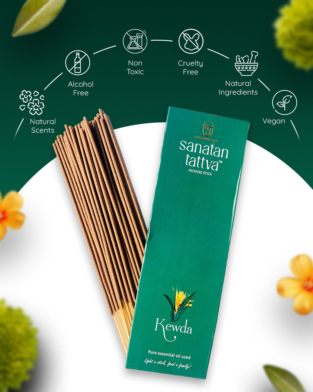 Sanatan Tattva Kewda I Exotic Floral Aroma I Made in India