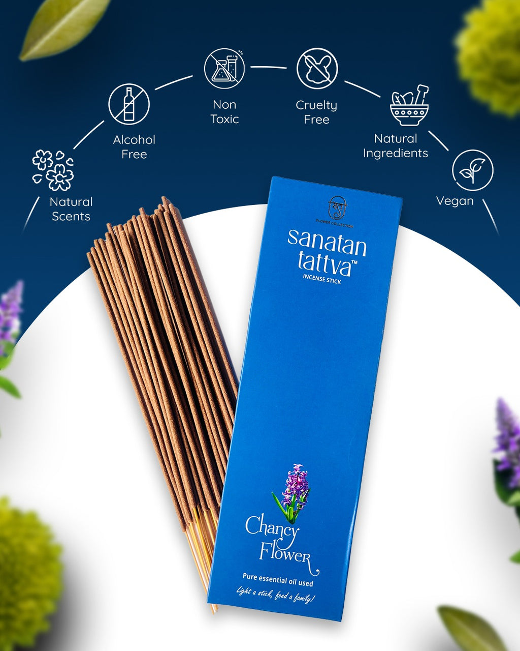 Sanatan Tattva Chancy Flower I Light & Delicate Floral Aroma I Made in India
